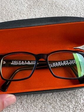 Women’s Lafont ISSY & LA Rectangular Eyeglass Frames w Blue Highlights